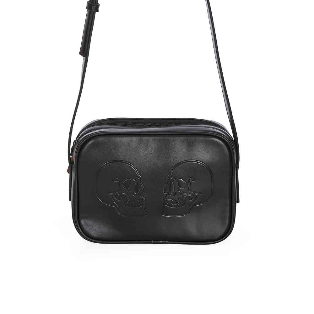 Banned - Twin Skull Sac bandoulière - Noir
